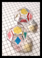 Dice : Dice - 6D - Overhead Projector Pattern Dice - One Half of a 12D